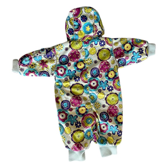 Hanna Andersson Outdoor Quilted Floral Girls Snowsuit Bunting - Picture 8 of 8